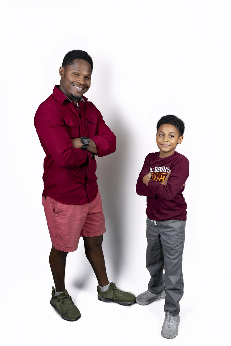Moncha Hymans with his son Enrique